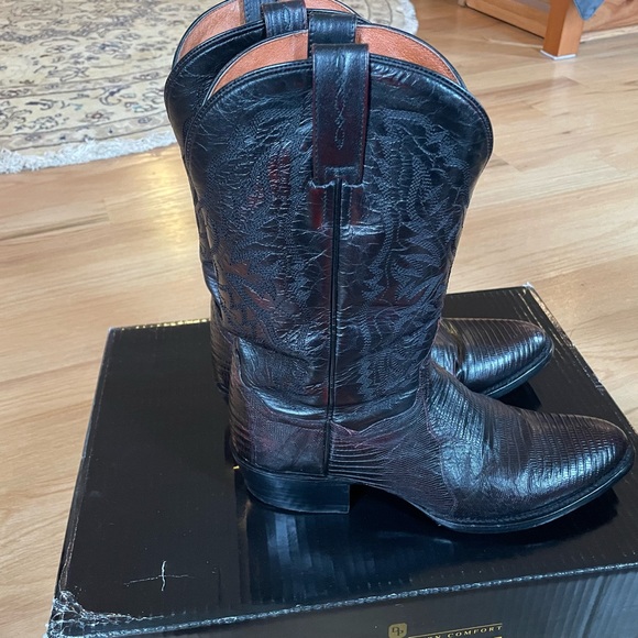 Dan Post Men’s Black Cherry Lizard boots - Picture 6 of 8